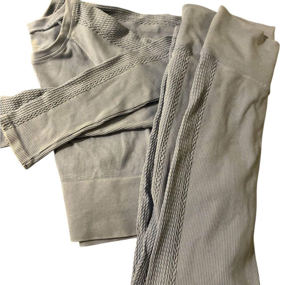 Aerie Offline Seamless Matching Set – Light Blue – Size M